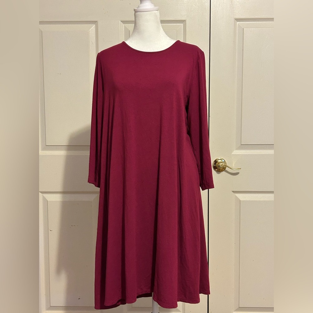 J. Jill cranberry red dress size Large Petite